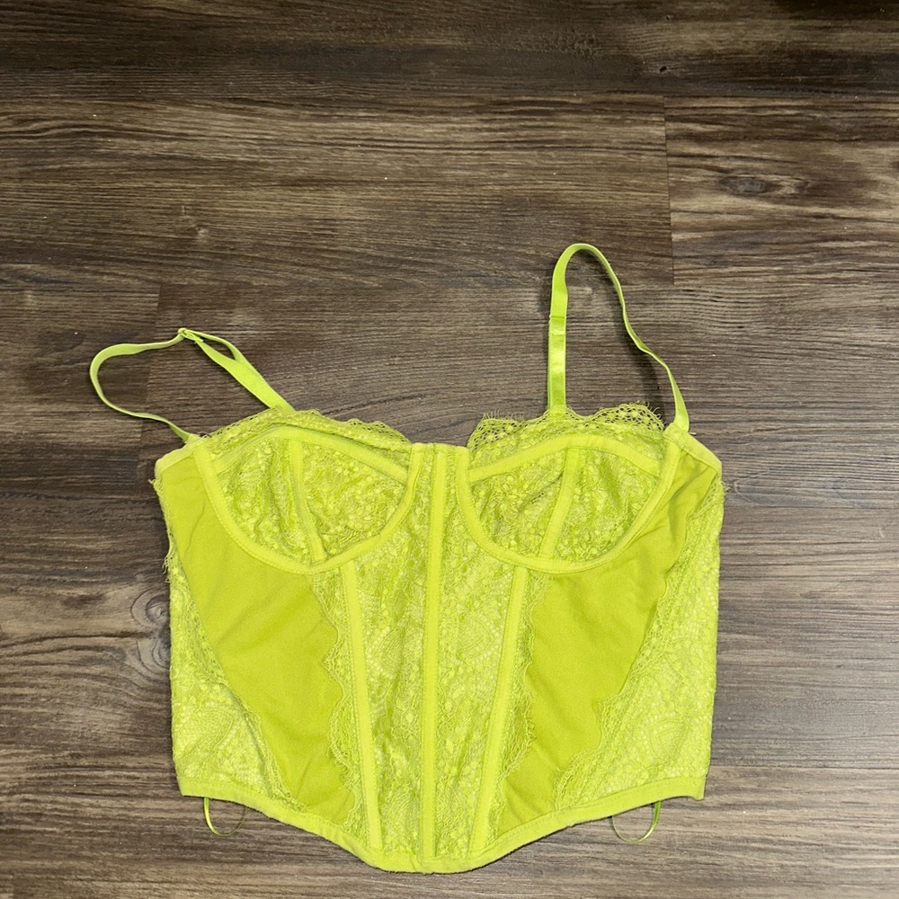 Papermoon Light Green Bustier Top